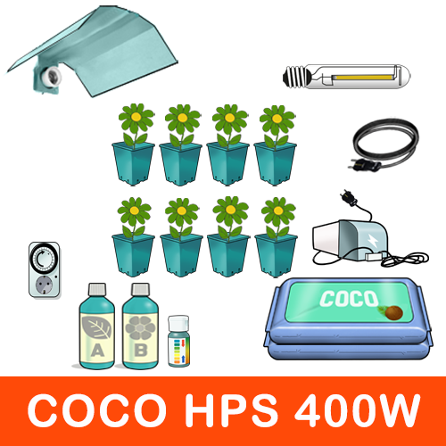 Kit Coltivazione Cocco 400W - Max 8 Piante
