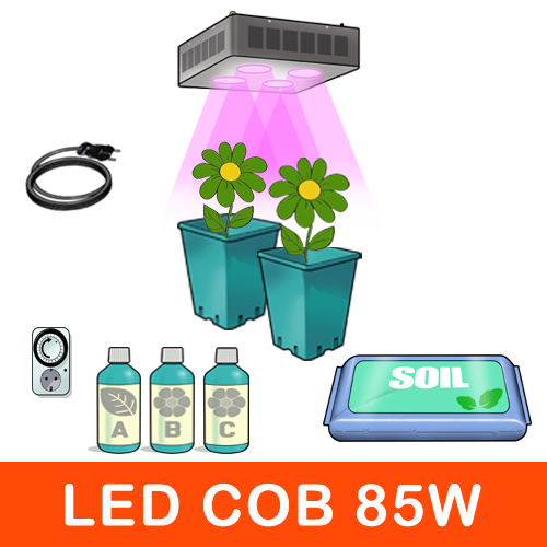 Kit Coltivazione COB LED 65W - Max 2 Piante
