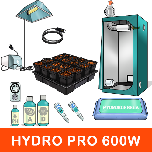 Kit Indoor Idroponica 600W - PRO 16 Vasi
